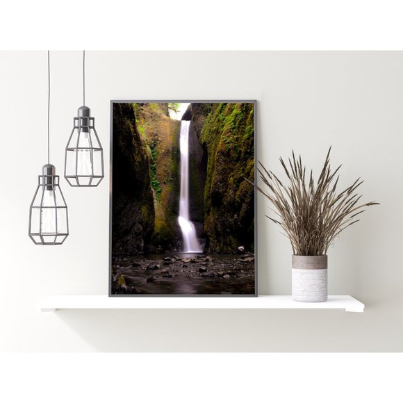 Lower Oneonta Falls in Oregon, USA Waterfall Wall Art Design Poster Print Decor - Picture 2 of 9